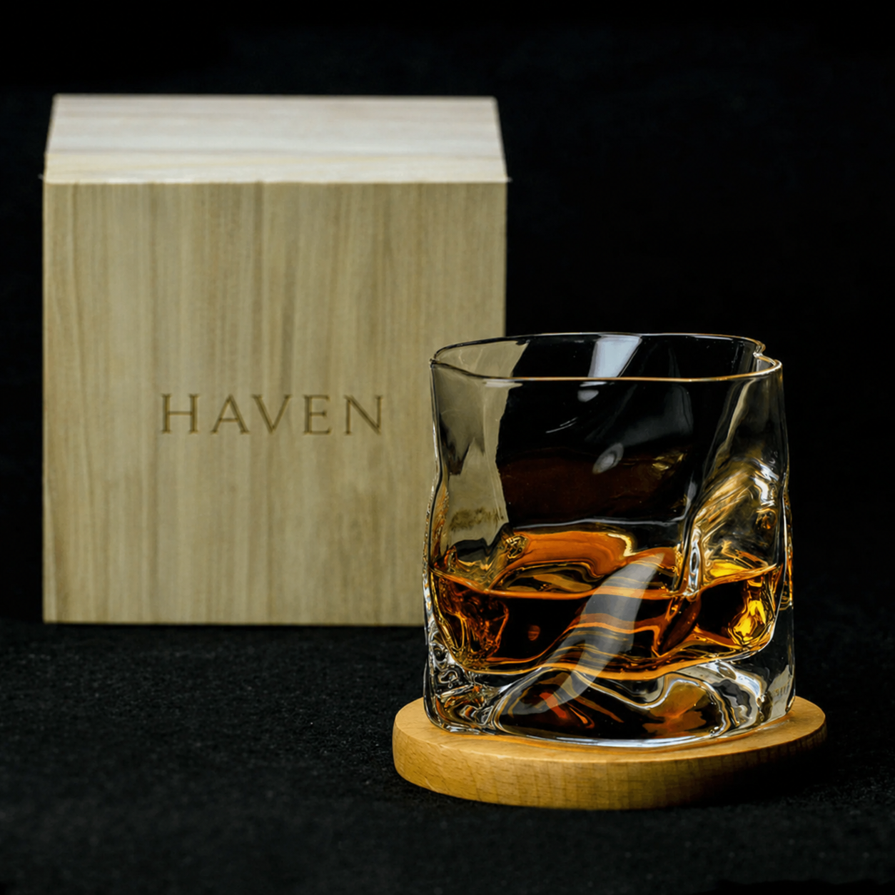 After Hours Tumbler — hand blown crystal whiskey glass